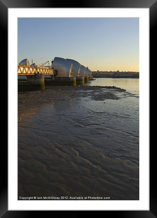 Thames Barrier Framed Mounted Print by Iain McGillivray