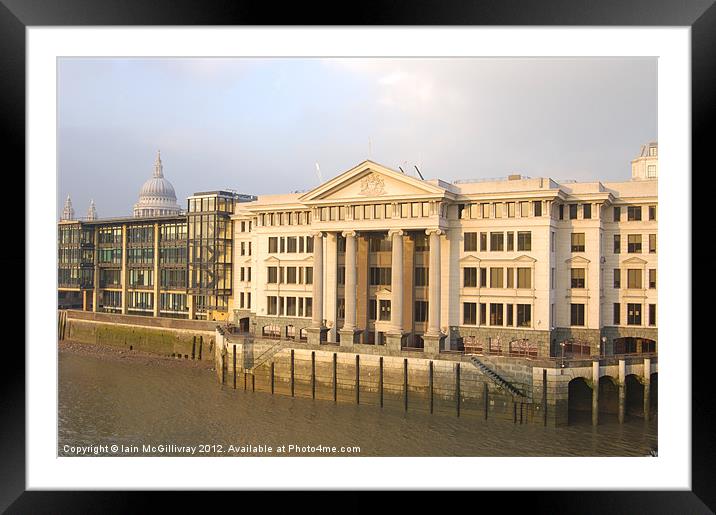 Waterfront Buildings Framed Mounted Print by Iain McGillivray