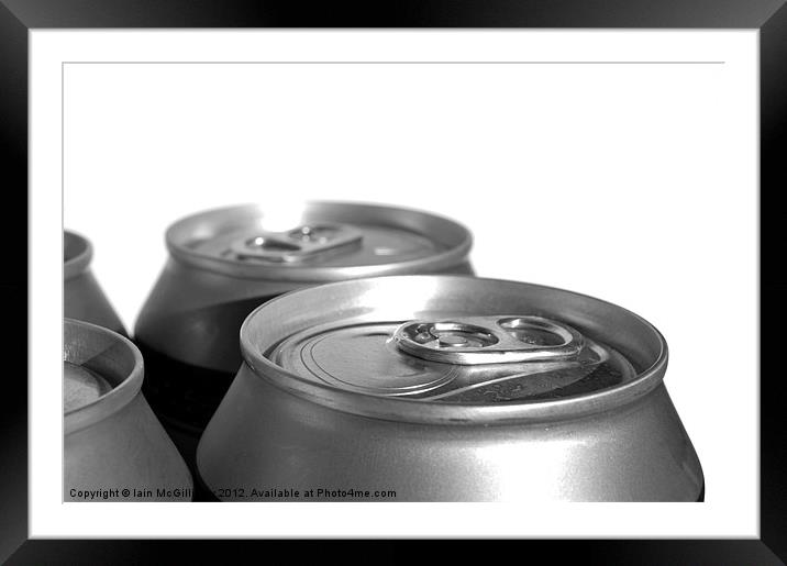 Drink Cans Framed Mounted Print by Iain McGillivray