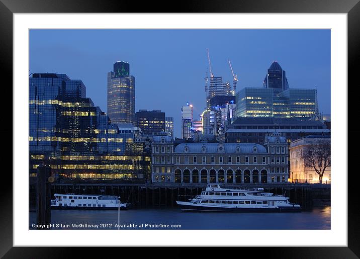 London City Skyline Framed Mounted Print by Iain McGillivray