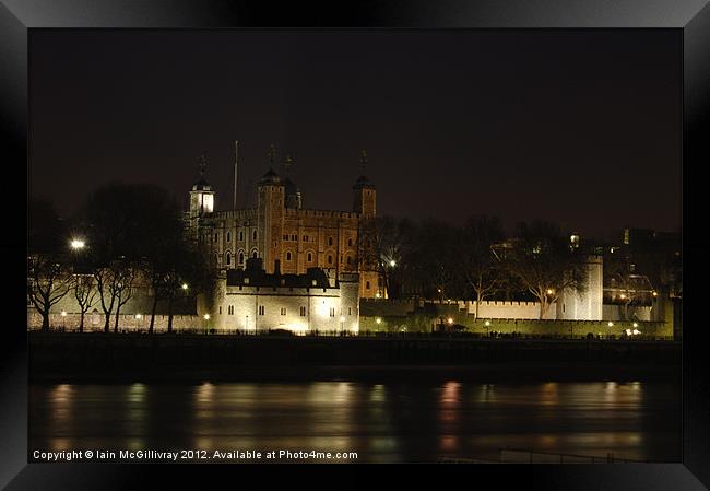 Tower of London at Night Framed Print by Iain McGillivray