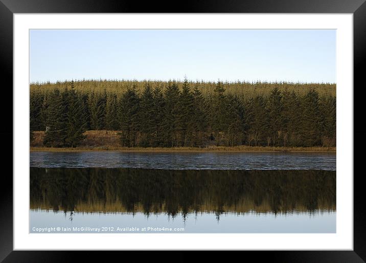 Upland Loch and Forest Framed Mounted Print by Iain McGillivray
