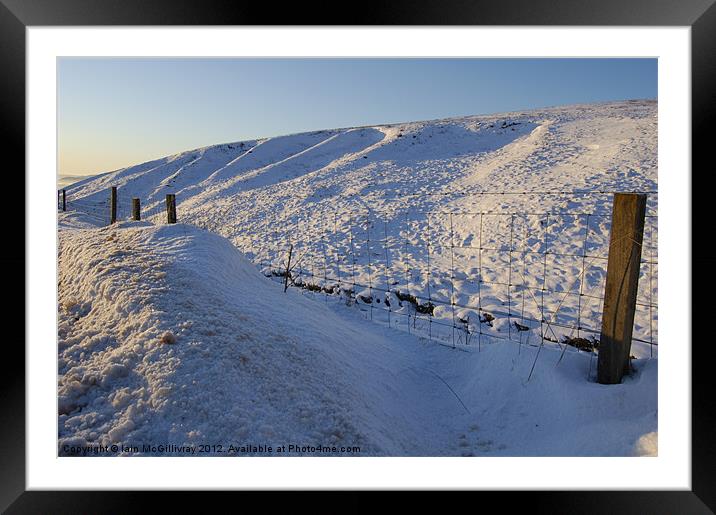 Campsie in the Snow Framed Mounted Print by Iain McGillivray