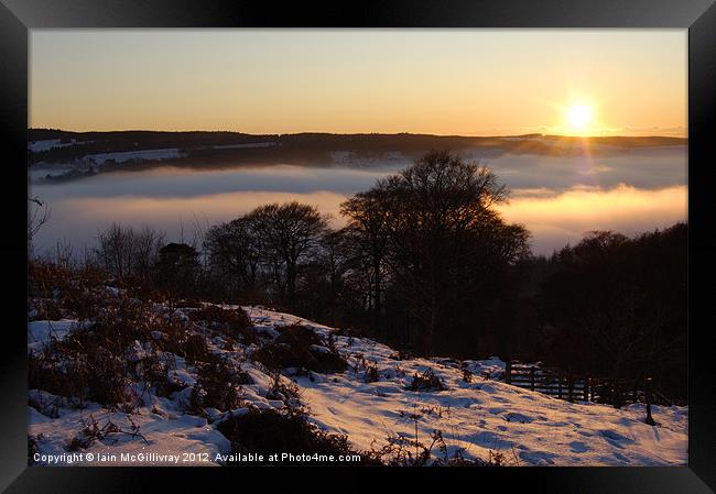 Sunset at Campsie Glen Framed Print by Iain McGillivray