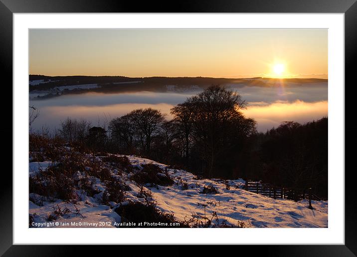 Sunset at Campsie Glen Framed Mounted Print by Iain McGillivray