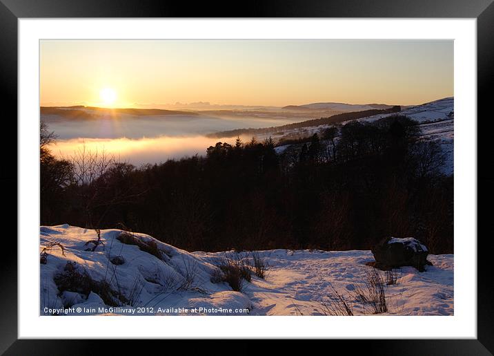 Sunset at Campsie Glen Framed Mounted Print by Iain McGillivray