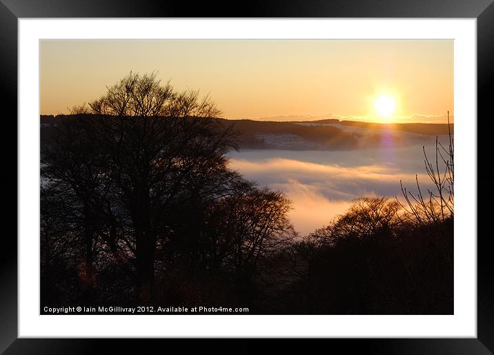 Campsie Sunset Framed Mounted Print by Iain McGillivray