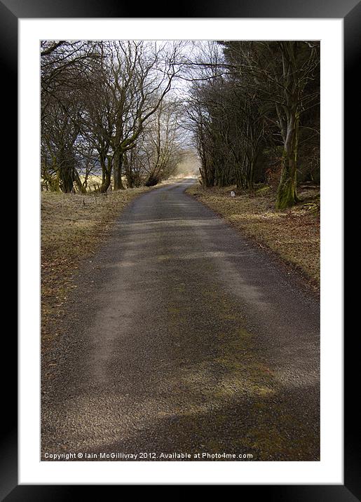 Country Lane Framed Mounted Print by Iain McGillivray