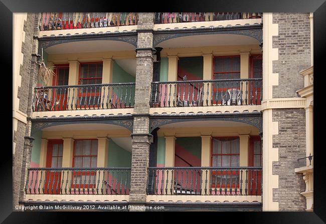 Apartment Balconies Framed Print by Iain McGillivray