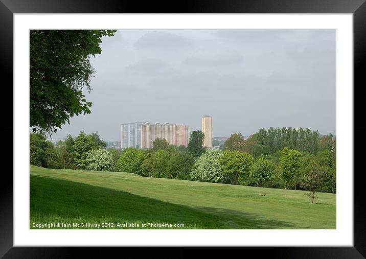 Red Road Flats Framed Mounted Print by Iain McGillivray