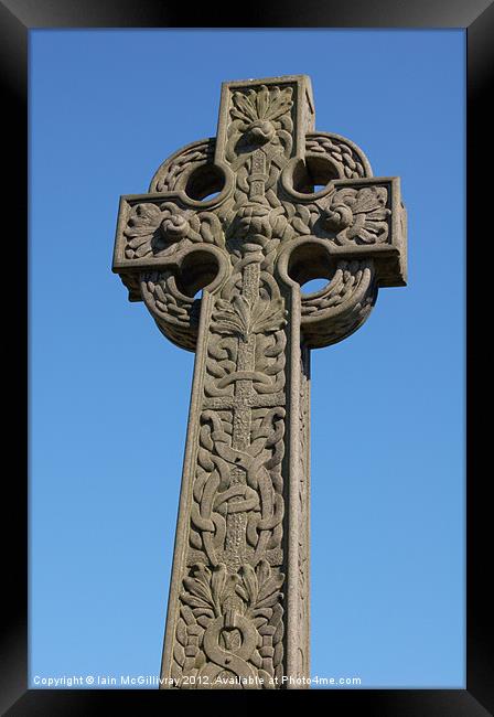 Celtic Cross Framed Print by Iain McGillivray