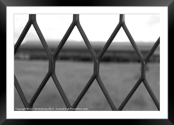 Fence Mesh Framed Mounted Print by Iain McGillivray