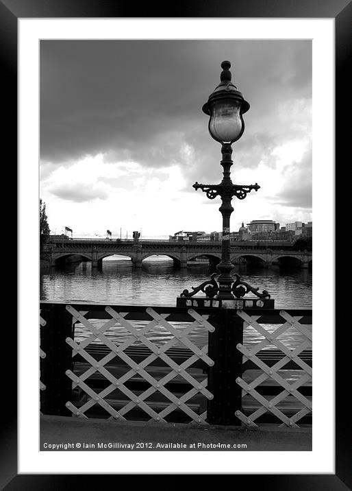 South Portland Street Bridge Framed Mounted Print by Iain McGillivray