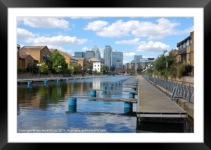 Docklands Skyline Framed Mounted Print by Iain McGillivray