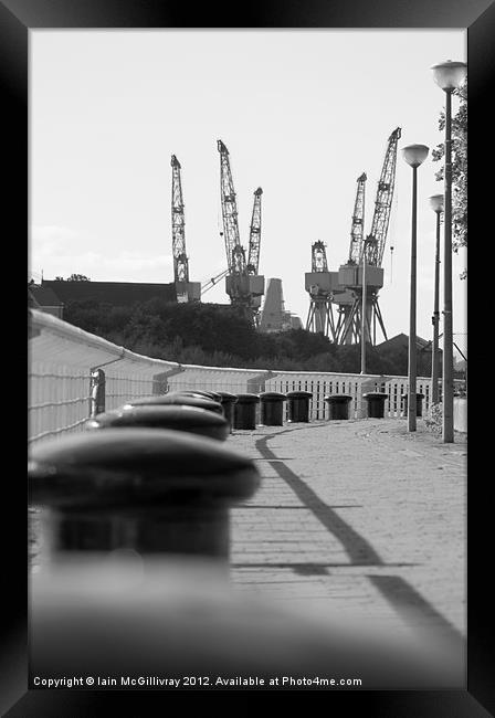 Shipyard Cranes Framed Print by Iain McGillivray