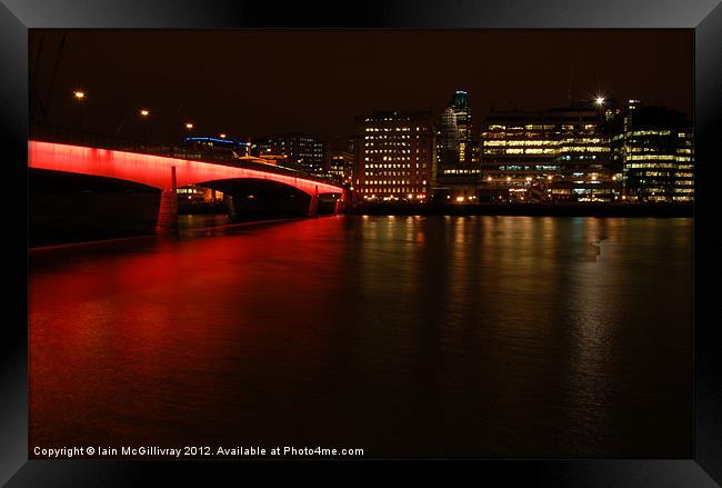London Bridge at Night Framed Print by Iain McGillivray