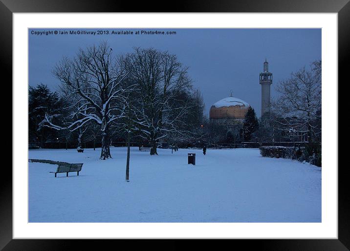 Regents Park in Winter Framed Mounted Print by Iain McGillivray