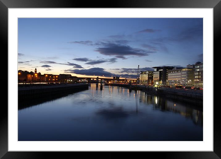 Glasgow Sunset Framed Mounted Print by Iain McGillivray