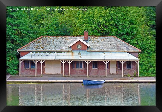 The Old Boat House Framed Print by Mark D Popovic