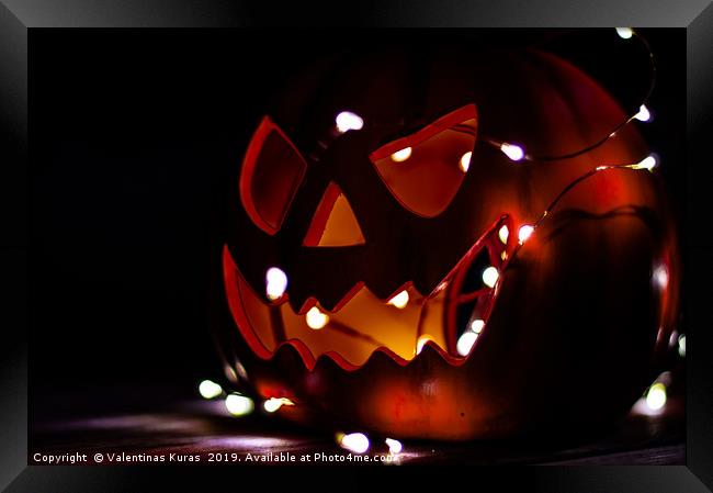 Halloween Pumpkin Framed Print by Valentinas Kuras