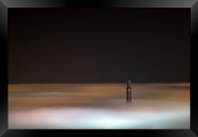 Cox's stack above the fog Framed Print by Callum Laird
