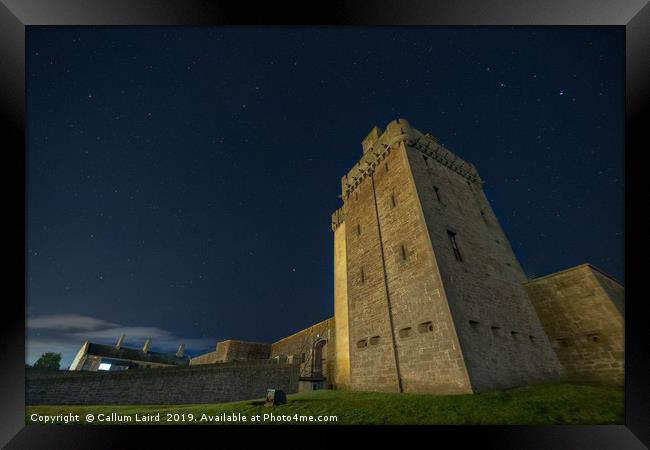 Broughty Castle with the stars Framed Print by Callum Laird
