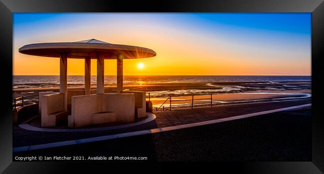 Cleveleys seafront sunset england Framed Print by Ian Fletcher