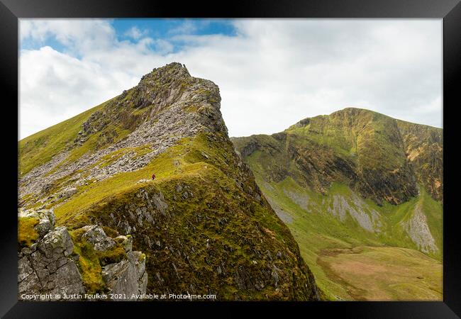 The Nantlle Ridge, Snowdonia, Wales Framed Print by Justin Foulkes