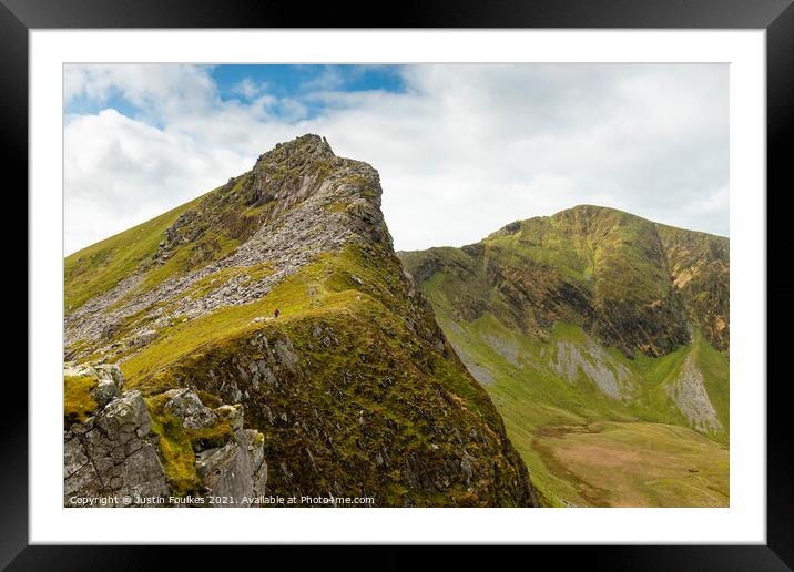 The Nantlle Ridge, Snowdonia, Wales Framed Mounted Print by Justin Foulkes