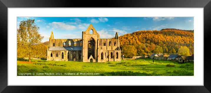 Tintern Abbey panorama, Monmouthshire, Wales Framed Mounted Print by Justin Foulkes