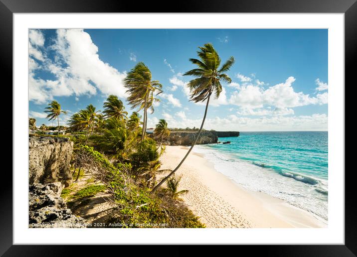 Bottom Bay, Barbados, Caribbean Framed Mounted Print by Justin Foulkes