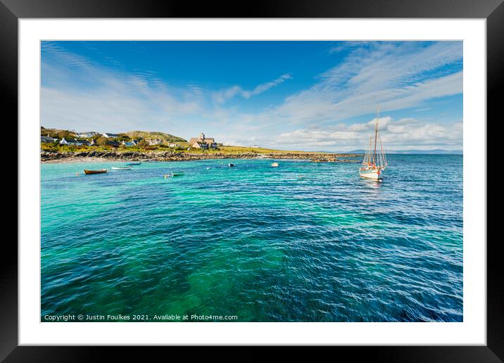 The Abbey, Isle of Iona, Inner Hebrides, Scotland Framed Mounted Print by Justin Foulkes