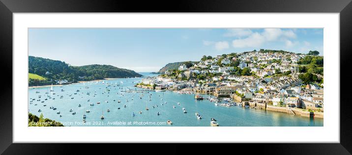 Panoramic view of Salcombe, South Hams, Devon Framed Mounted Print by Justin Foulkes