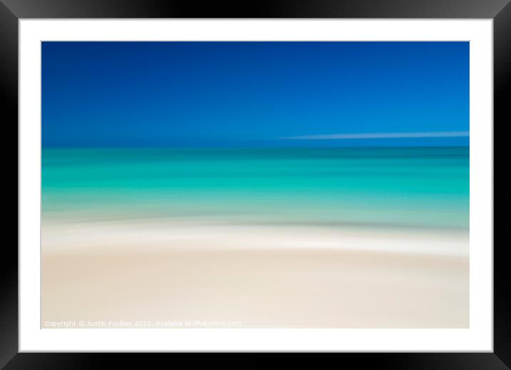 Beach Blues Framed Mounted Print by Justin Foulkes
