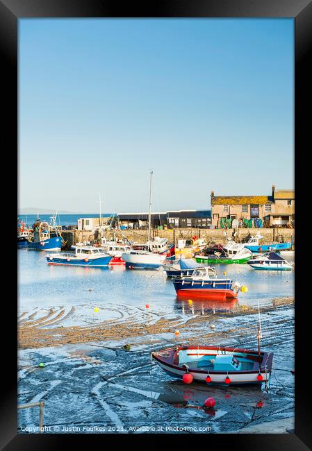 The harbour at Lyme Regis, Dorset Framed Print by Justin Foulkes