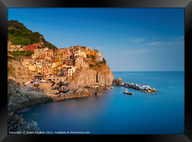 Manarola, Cinque Terre, Italy  Framed Print by Justin Foulkes