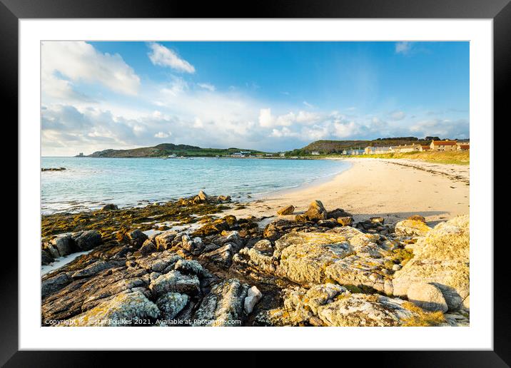 New Grimsby, Tresco, Isles of Scilly Framed Mounted Print by Justin Foulkes