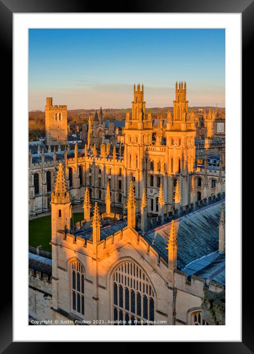 All Souls College, Oxford, England Framed Mounted Print by Justin Foulkes