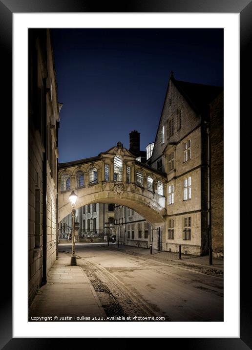 Bridge of Sighs, Oxford Framed Mounted Print by Justin Foulkes