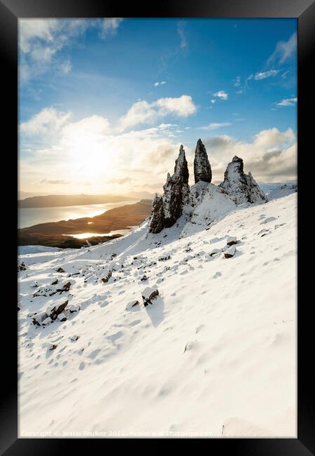 The Old Man of Storr, Isle of Skye, Scotland Framed Print by Justin Foulkes