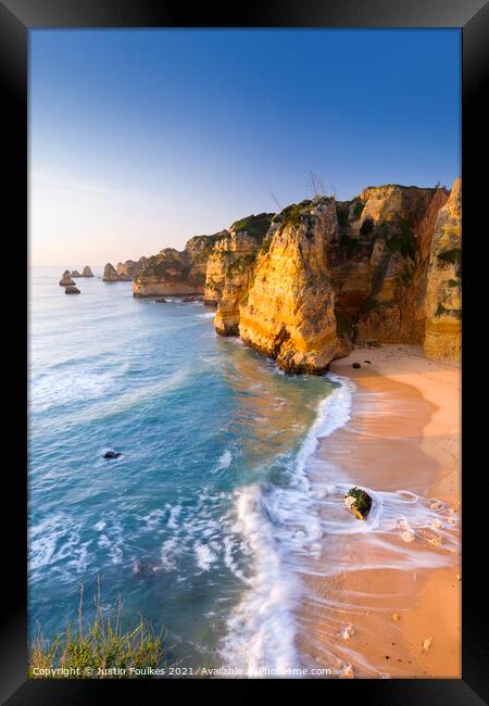 Praia de Dona Ana, Algarve Framed Print by Justin Foulkes