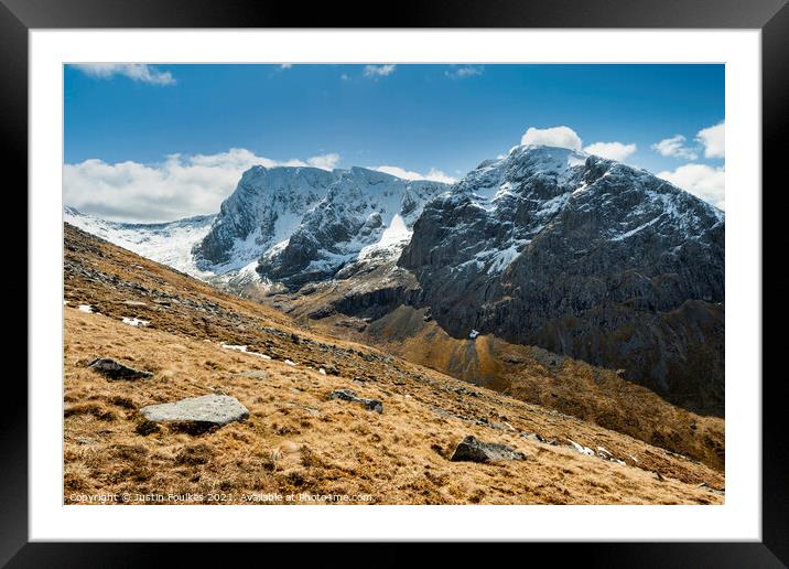 Ben Nevis North Face, Highlands of Scotland Framed Mounted Print by Justin Foulkes