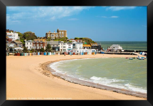 Viking Bay, Broadstairs, Kent Framed Print by Justin Foulkes