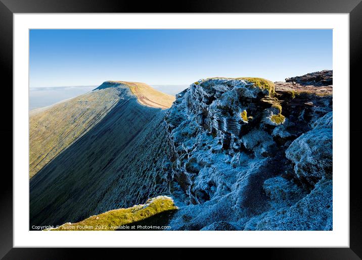 Pen Y Fan from Corn Du, Brecon Beacons Framed Mounted Print by Justin Foulkes