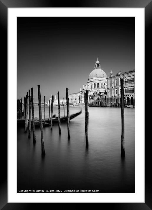 Santa Maria della Salute church, on the Grand Cana Framed Mounted Print by Justin Foulkes