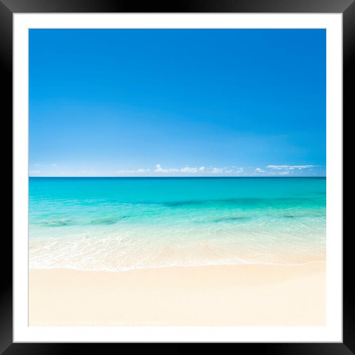 Caribbean Calm Framed Mounted Print by Justin Foulkes