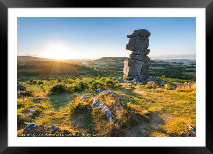 Bowerman's Nose, Dartmoor Framed Mounted Print by Justin Foulkes