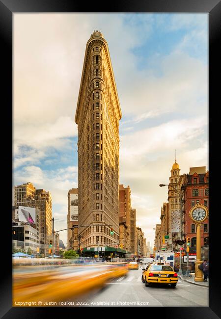 The Flatiron Building, Manhattan, New York Framed Print by Justin Foulkes