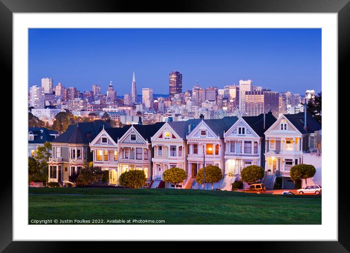 Alamo Square, San Francisco, California, USA Framed Mounted Print by Justin Foulkes