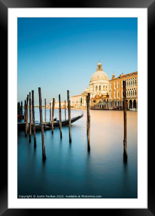 Santa Maria della Salute church, Grand Canal, Venice Framed Mounted Print by Justin Foulkes
